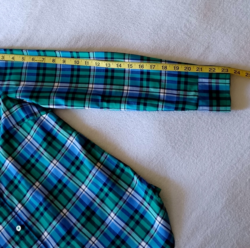 TALBOTS Green Plaid Shirt, size XS - Picture 12 of 12